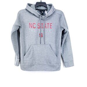 NC State Wolfpack Hooded Sweatshirt Mens Size Small Gray Adidas
